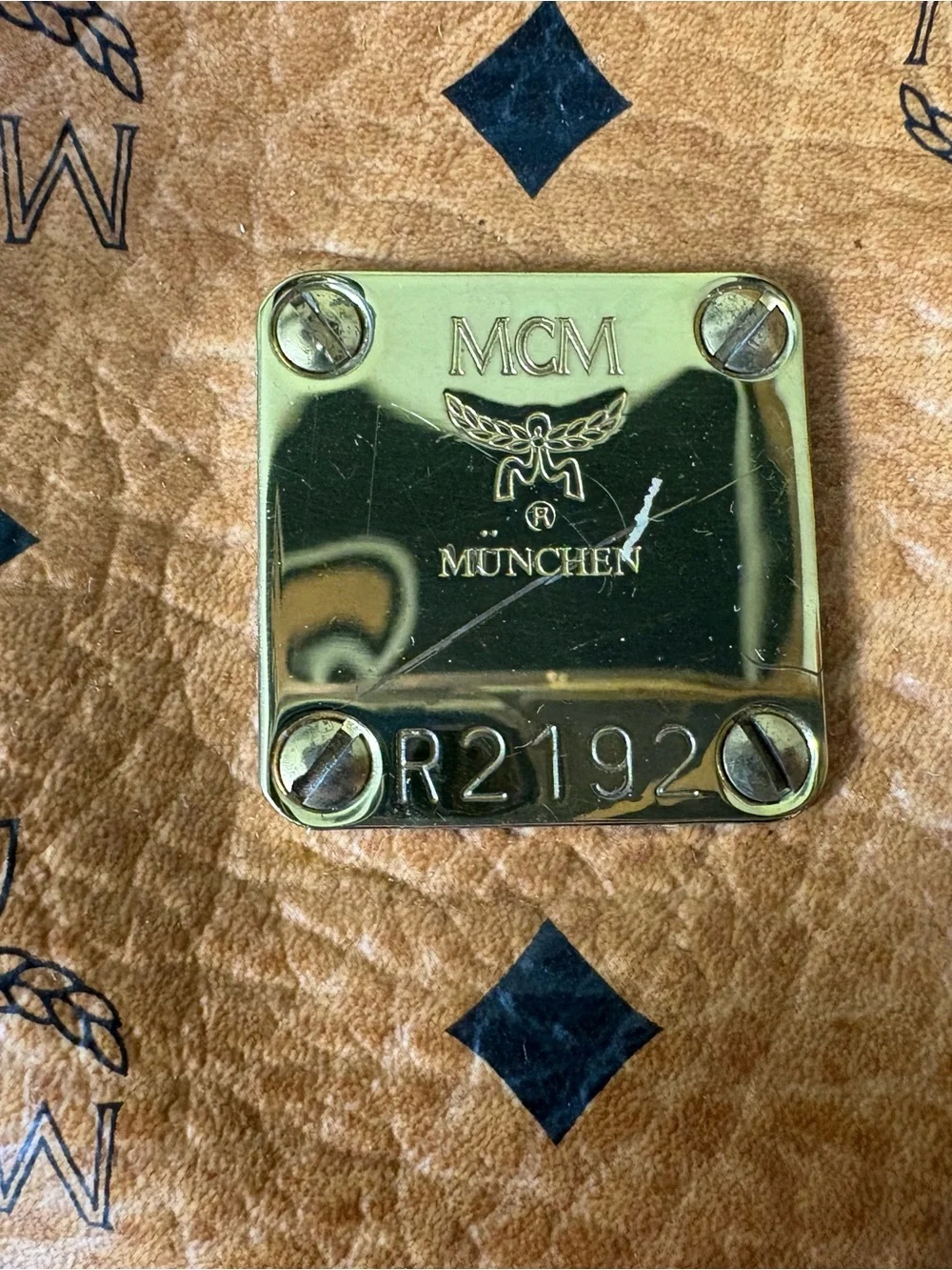 Vintage MCM München Visetos Cognac Boston Satchel Bag Made in Germany